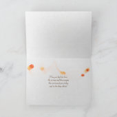 Beileid impressionistischer Baum in goldener Sonne Karte (Innenseite)