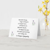 BEILEID IN IHRER ZEIT DES VERLUSTS VON ERINNERUNGE KARTE (Gelbe Blume)