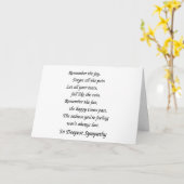 BEILEID IN IHRER ZEIT DES VERLUSTS VON ERINNERUNGE KARTE (Gelbe Blume)