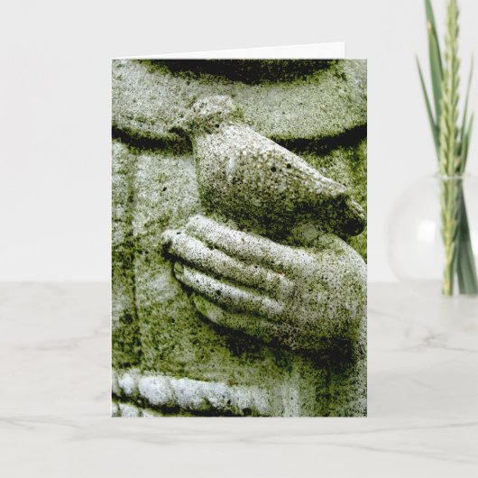 Beileid in irischer Gälischer Vögel in der Hand Karte (Vorderseite)