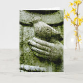 Beileid in irischer Gälischer Vögel in der Hand Karte (Gelbe Blume)