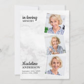 Beileid in Liebe Erinnerung Moderne 3-Foto Beerdig Dankeskarte (Vorderseite)