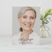 Beileid Jasmin Foto Trauer Dankeskarte (Stehend Vorderseite)
