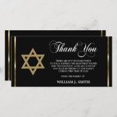 Beileid Jewish Star David DANK YOU | FOTO Dankeskarte (Vorne/Hinten)