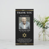 Beileid Jewish Star David DANK YOU | FOTO Dankeskarte (Stehend Vorderseite)