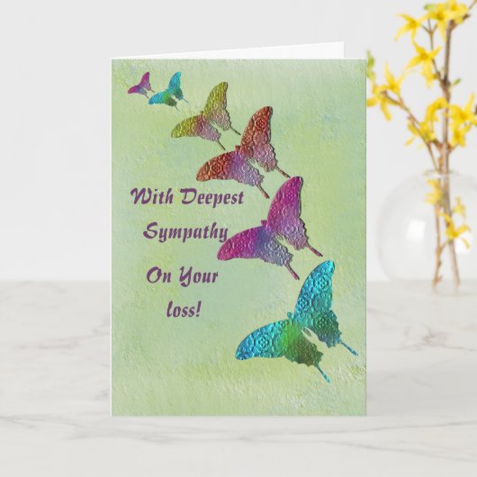 Beileid Karte (Gelbe Blume)