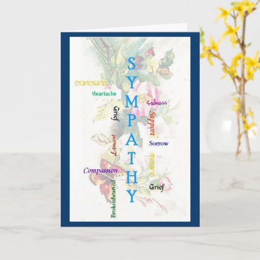 Beileid Karte (Gelbe Blume)