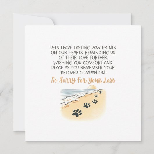 Beileid Karte (Vorderseite)