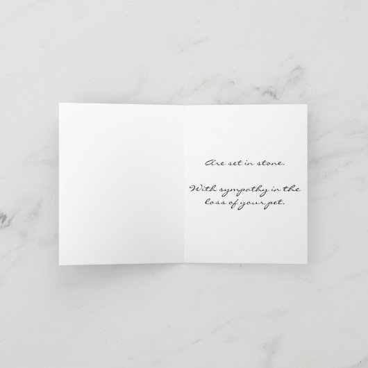 Beileid Karte (Innenseite)