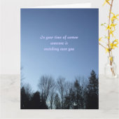 Beileid Karte (Gelbe Blume)