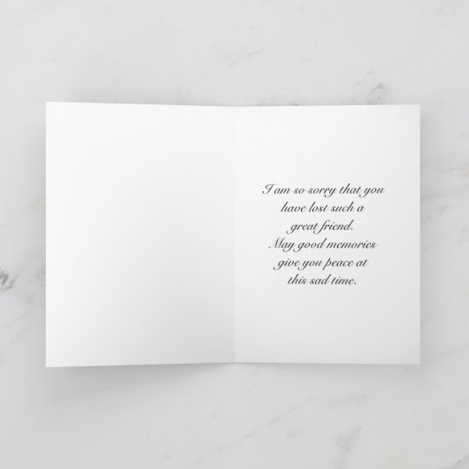 Beileid Karte (Innenseite)