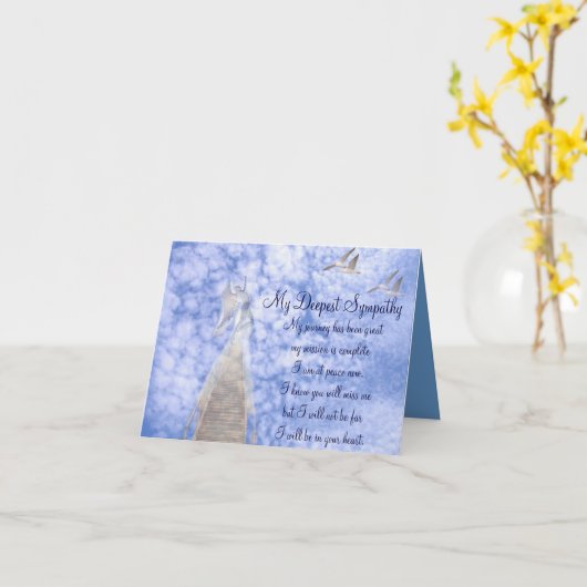 Beileid_ Karte (Gelbe Blume)