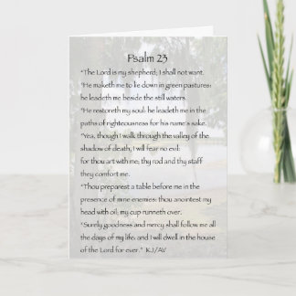 Beileid-Karte des Psalm-23 Karte