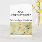 Beileid-Karte des Vaters in Law Loss Rose Karte (Gelbe Blume)