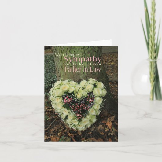 Beileid-Karte des Vaters in Law Loss Rose Karte (Vorderseite)
