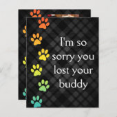 Beileid-Karte für den Lotterieverlust (Vorne/Hinten)