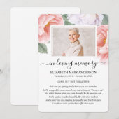 Beileid-Karte für die Beerdigung der Wasserfarbe Dankeskarte (Vorne/Hinten)