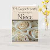 Beileid-Karte für die Niece-Loss-Rose Karte (Gelbe Blume)