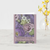 Beileid-Karte für die Niece-Loss-Rose Karte (Gelbe Blume)