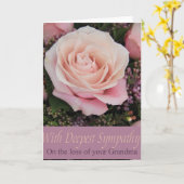 Beileid-Karte für Großmutter-Rose Karte (Gelbe Blume)