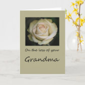 Beileid-Karte für Großmutter-Rose Karte (Gelbe Blume)