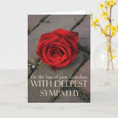 Beileid-Karte für Großmutter-Rose Karte (Gelbe Blume)