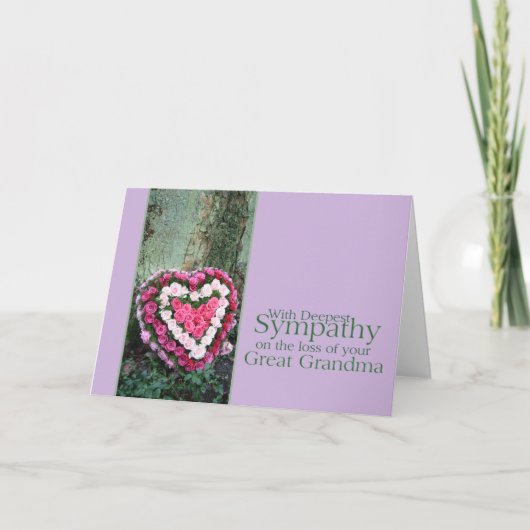 Beileid-Karte für Großmutter-Verlust Rose Karte (Vorderseite)