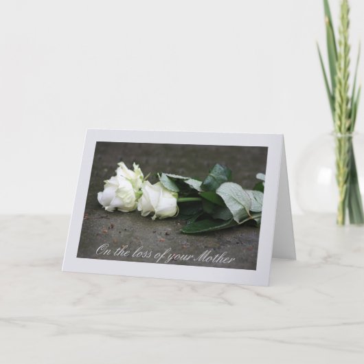 Beileid-Karte für Mutter-Rose Karte (Vorderseite)