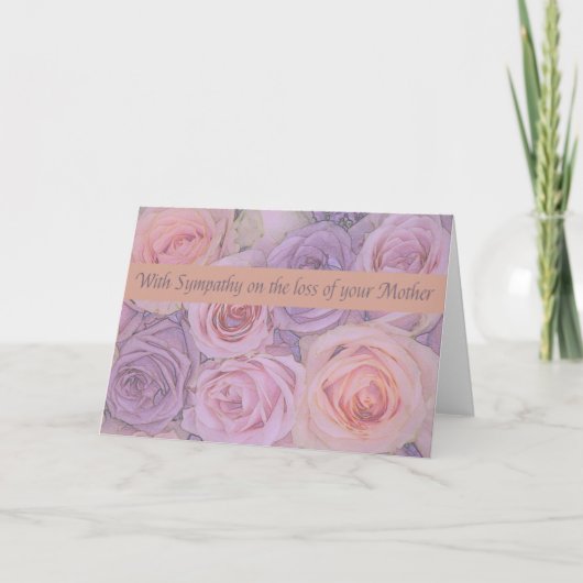 Beileid-Karte für Mutter-Rose Karte (Vorderseite)