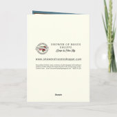 Beileid Katholische Jungfrau Mary Blue Floral Karte (Rückseite)