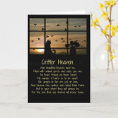 Beileid, Katzengedicht Beileid Spirituelles Gedich Karte (Gelbe Blume)