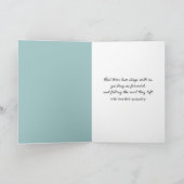 Beileid Kleine Girl mit rotem Ballon Karte (Innenseite)