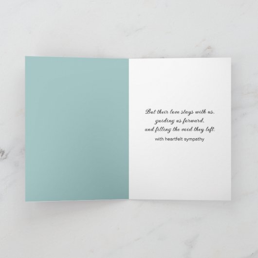 Beileid Kleine Girl mit rotem Ballon Karte (Innenseite)