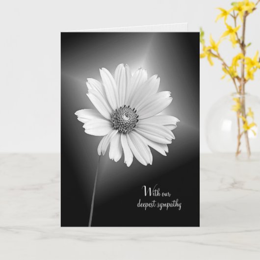 Beileid-Kosmos Blume Karte (Gelbe Blume)