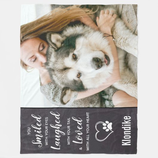 Beileid-Kostenvoranschlag-Foto für Haustiere Fleecedecke (Vorderseite)