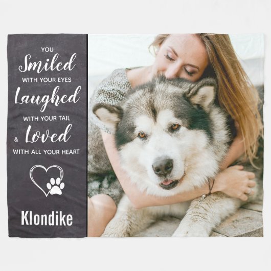 Beileid-Kostenvoranschlag-Foto für Haustiere Fleecedecke (Vorderseite (Horizontal))