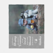 Beileid-Kostenvoranschlag für Haustiere Gedenkvera Fleecedecke (Vorderseite)