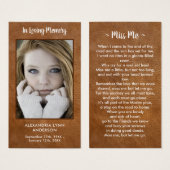 Beileid-Leather der Beerdigungskarte (Vorne & Hinten)