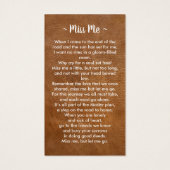 Beileid-Leather der Beerdigungskarte (Rückseite)