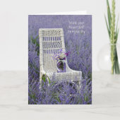 Beileid Lila Bouquet Karte (Vorderseite)