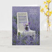 Beileid Lila Bouquet Karte (Gelbe Blume)