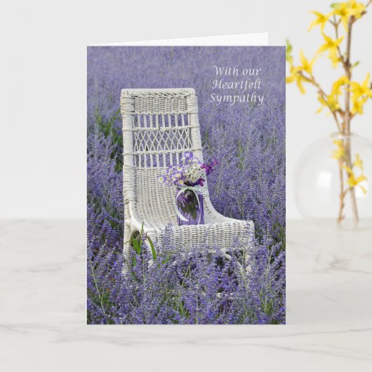 Beileid Lila Bouquet Karte (Gelbe Blume)