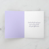 Beileid Lila Columbine Blume Karte (Innenseite)