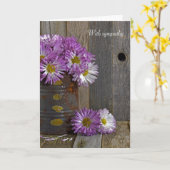 Beileid - lila Mehl in Dose Karte (Gelbe Blume)