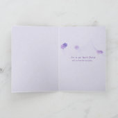 Beileid lila Tagesdecke mit Blasen Karte (Innenseite)