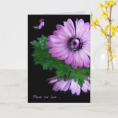 Beileid lila Tagesdecke mit Blasen Karte (Gelbe Blume)