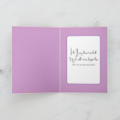 Beileid Lila Wildblumen Karte (Innenseite)