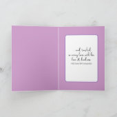 Beileid Lila Wildblumen Karte (Innenseite)