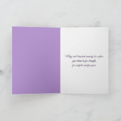 Beileid Lilacs auf alten Klaviertasten Karte (Innenseite)