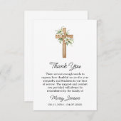 Beileid Lily Cross Beerdigung Danke Karte (Vorne/Hinten)